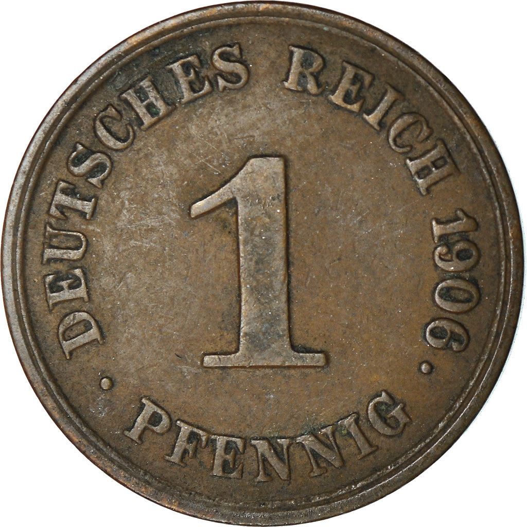 German Empire 1 Pfennig Coin | Deutsches Reich | Wilhelm II | Type 2 | KM10 1890 - 1916