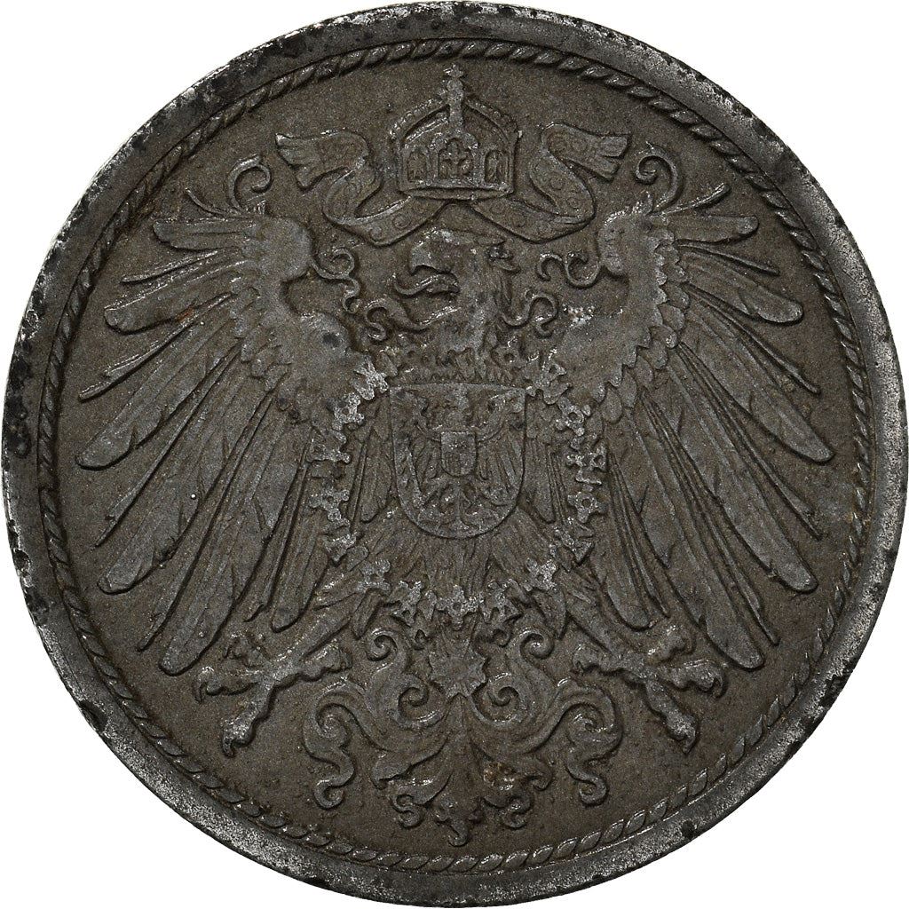 German Empire 10 Pfennig Coin | Deutsches Reich | Wilhelm II | Type 2 | KM26 | 1917 - 1922