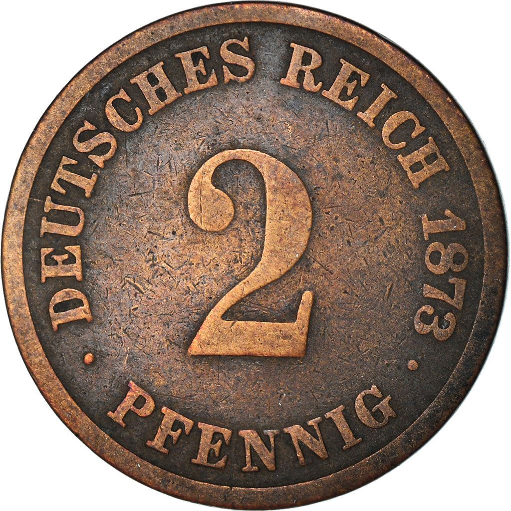 German Empire 2 Pfennig Coin | Deutsches Reich | Wilhelm I Type 1 | KM2 | 1873 - 1877