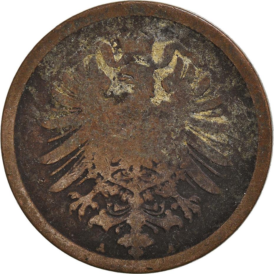 German Empire 2 Pfennig Coin | Deutsches Reich | Wilhelm I Type 1 | KM2 | 1873 - 1877