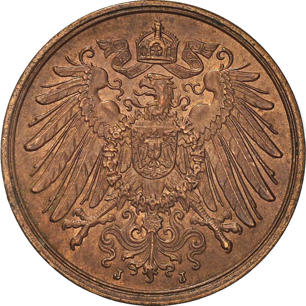 German Empire 2 Pfennig Coin | Deutsches Reich | Wilhelm II | Type 2 | KM16 | 1904 - 1916