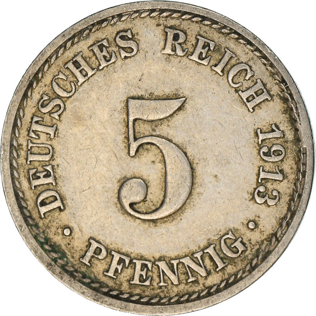 German Empire 5 Pfennig Coin | Deutsches Reich | Wilhelm II | Type 2 | KM11 | 1890 - 1915