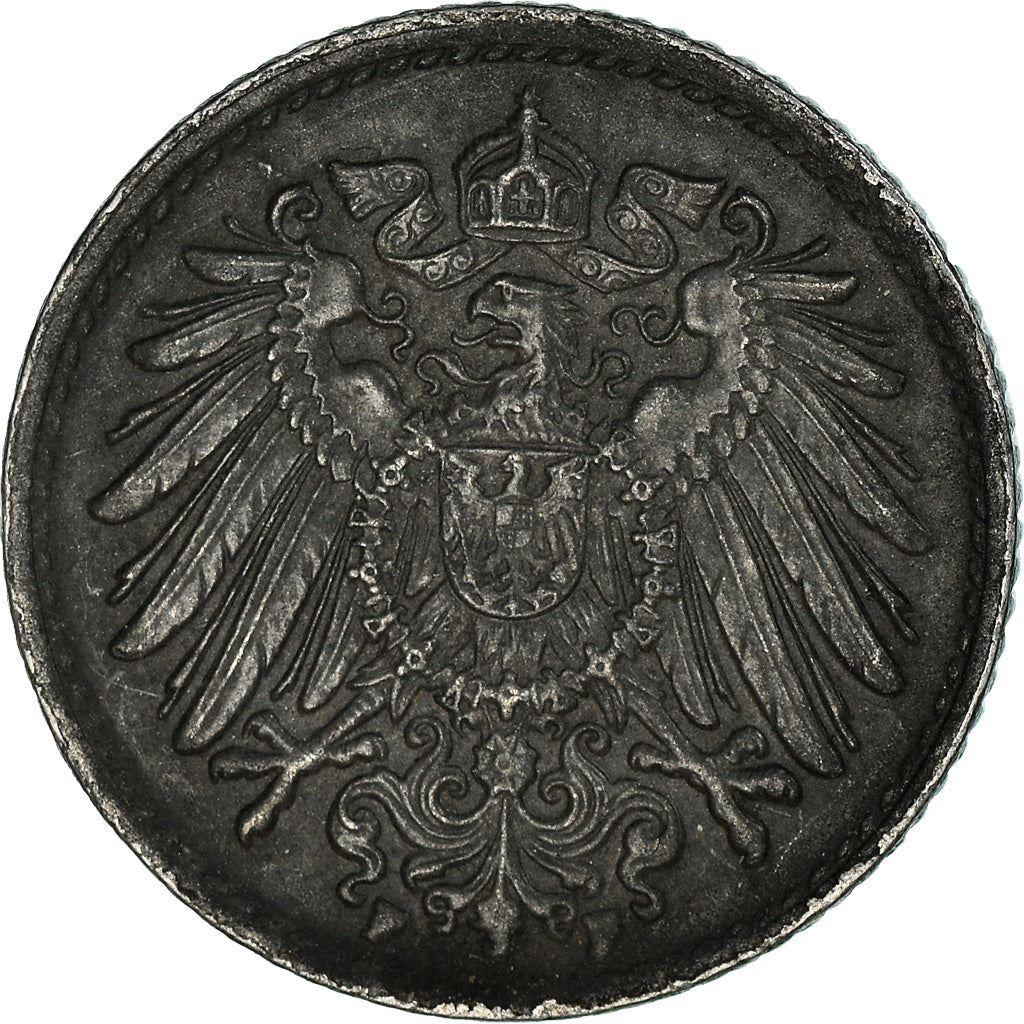 German Empire 5 Pfennig Coin | Deutsches Reich | Wilhelm II | Type 2 | KM19 | 1915 - 1922