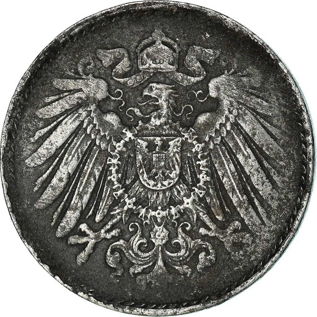 German Empire 5 Pfennig Coin | Deutsches Reich | Wilhelm II | Type 2 | KM19 | 1915 - 1922