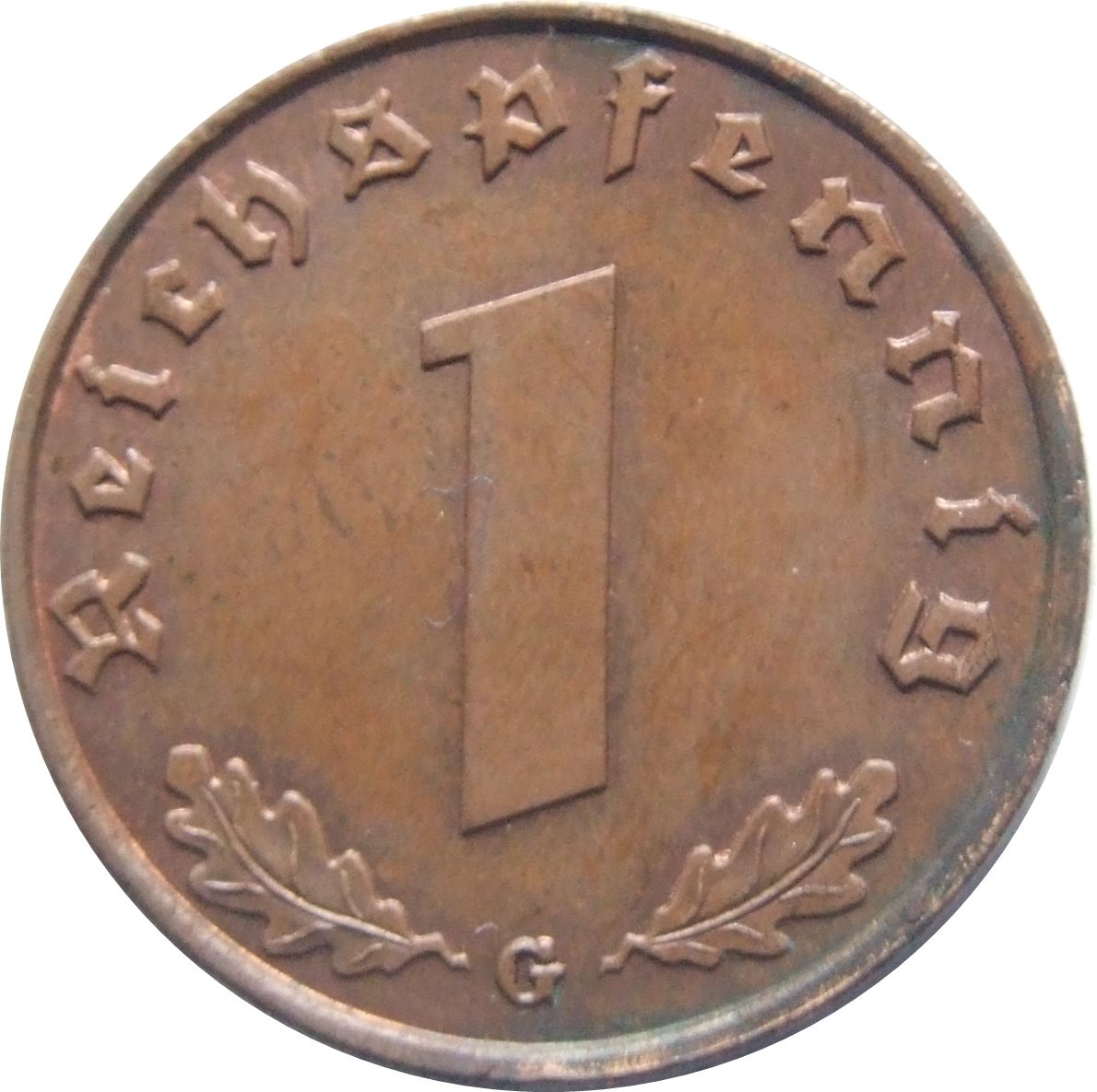 German Third Reich 1 Reichspfennig Coin | KM89 1936 - 1940