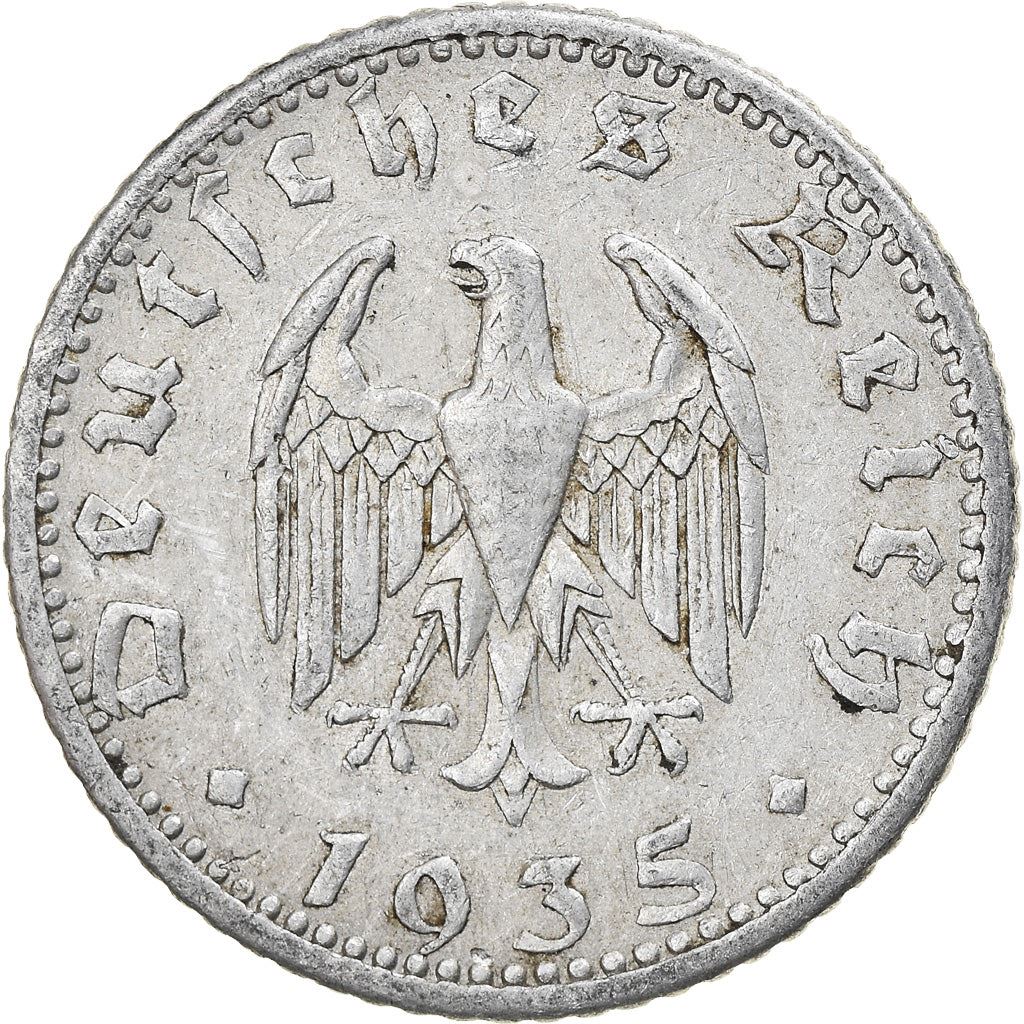 German Third Reich 50 Reichspfennig Coin | KM87 | 1935