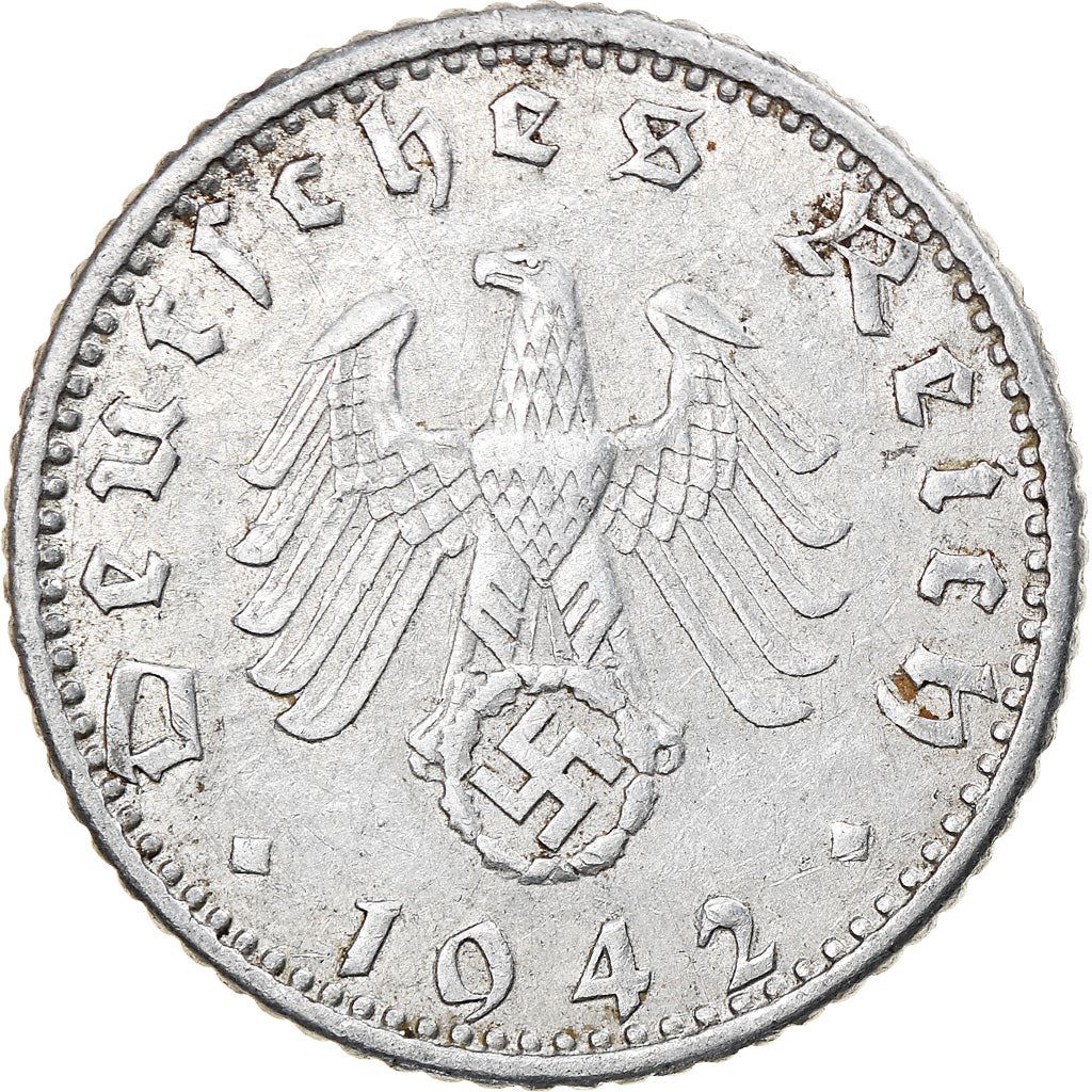 German Third Reich 50 Reichspfennig Coin | KM96 | 1939 - 1944