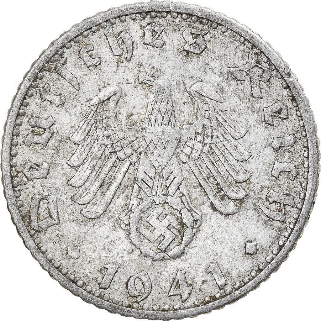 German Third Reich 50 Reichspfennig Coin | KM96 | 1939 - 1944