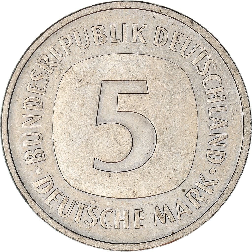 Germany 5 Deutsche Mark Coin | Eagle | KM140.1 | 1975 - 2001