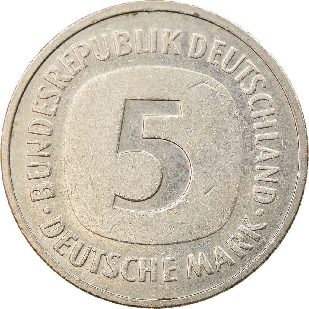 Germany 5 Deutsche Mark Coin | Eagle | KM140.1 | 1975 - 2001