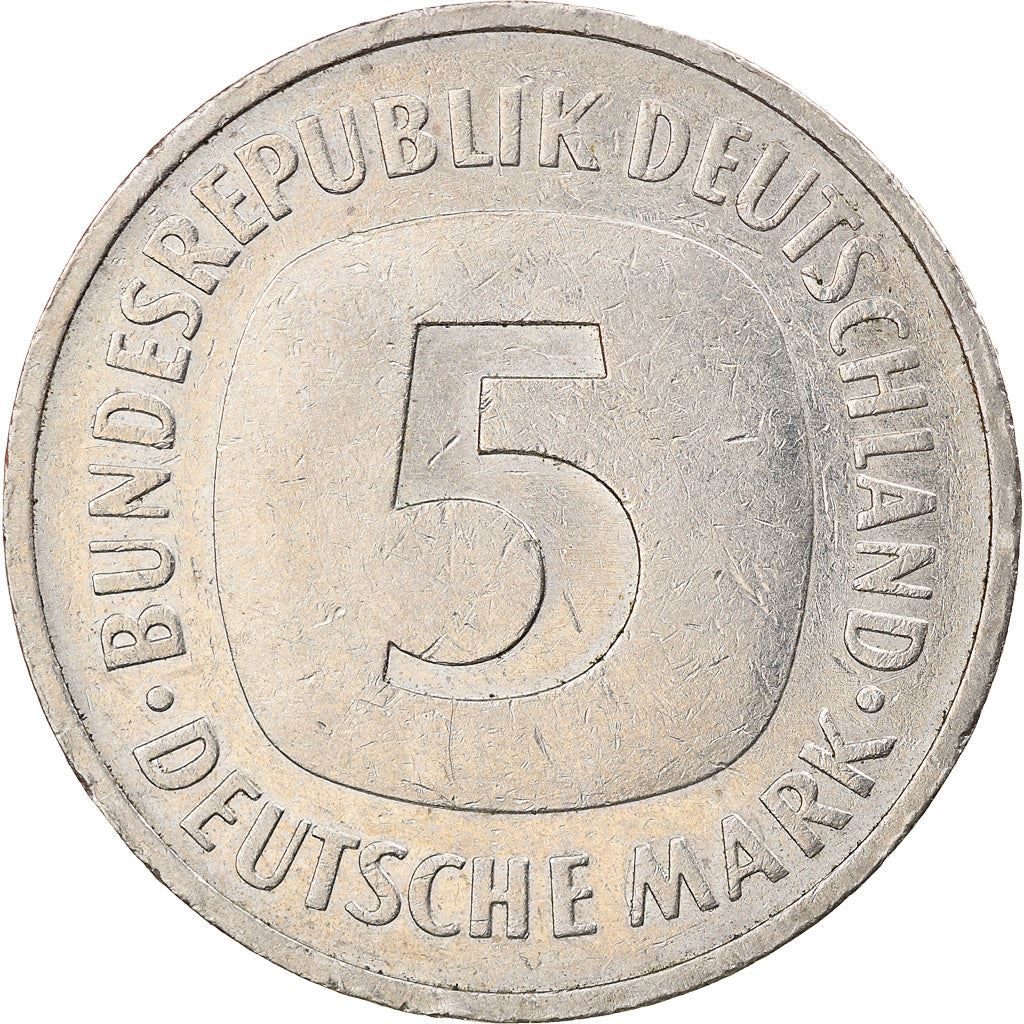 Germany 5 Deutsche Mark Coin | Eagle | KM140.1 | 1975 - 2001