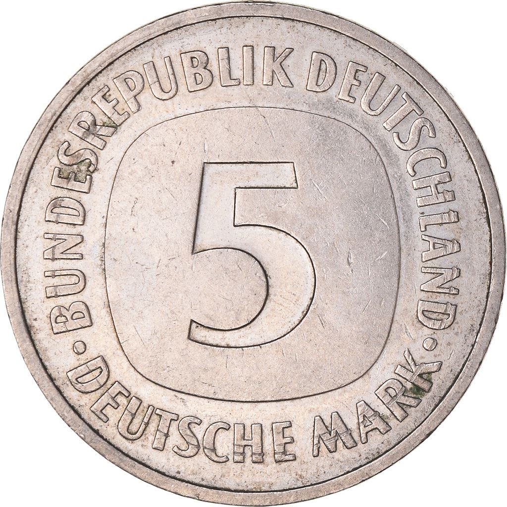 Germany 5 Deutsche Mark Coin | Eagle | KM140.1 | 1975 - 2001