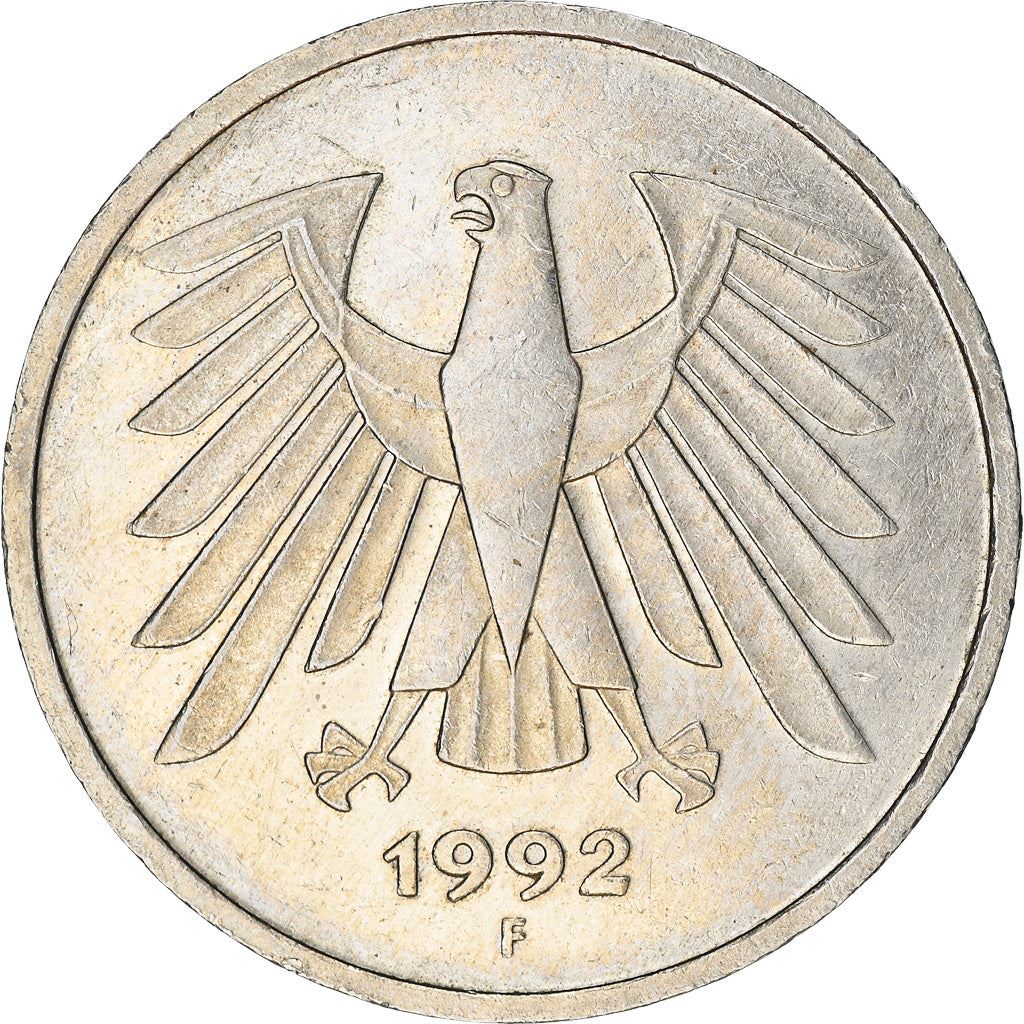 Germany 5 Deutsche Mark Coin | Eagle | KM140.1 | 1975 - 2001