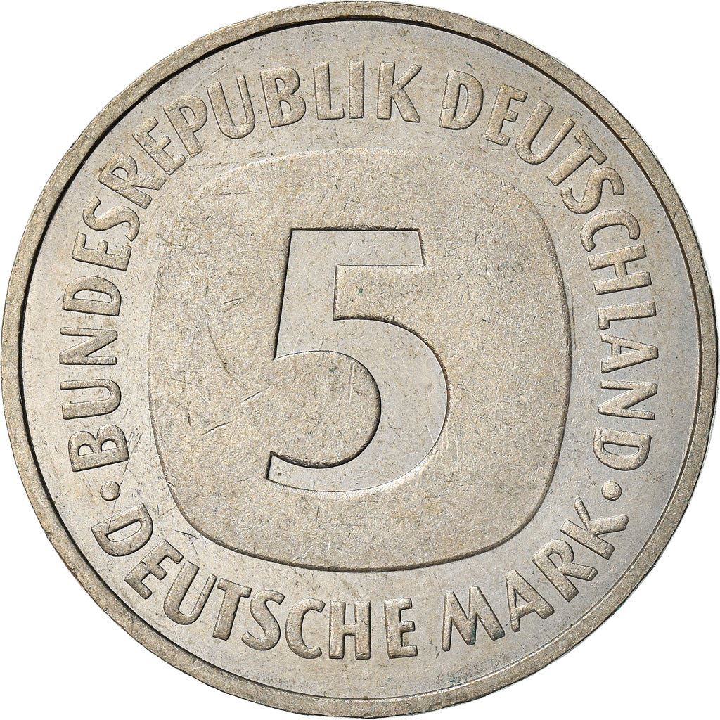 Germany 5 Deutsche Mark Coin | Eagle | KM140.1 | 1975 - 2001