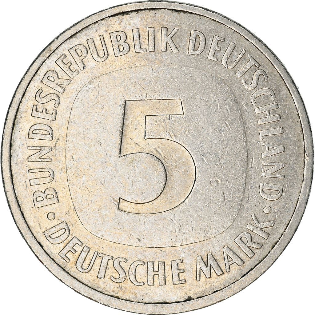 Germany 5 Deutsche Mark Coin | Eagle | KM140.1 | 1975 - 2001