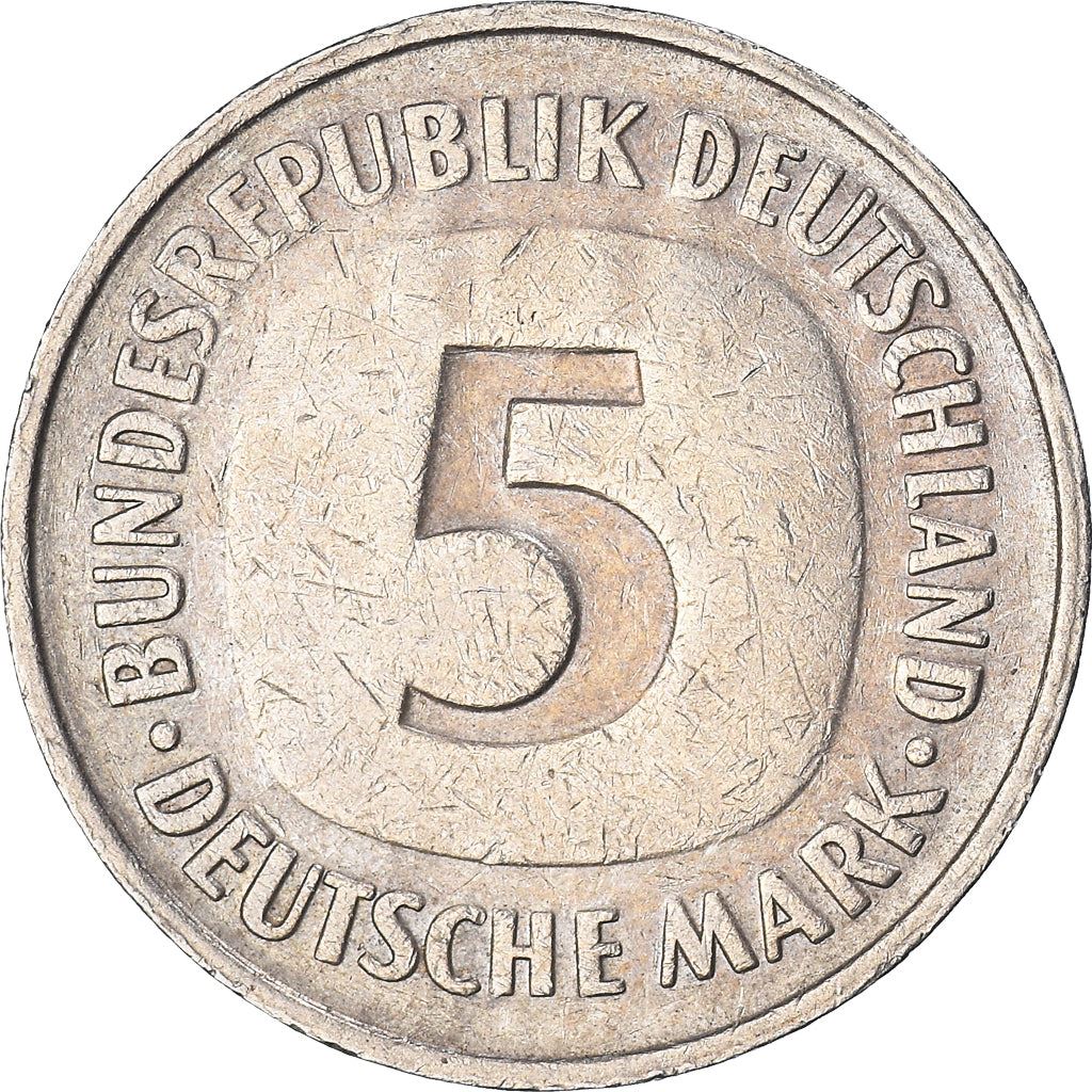 Germany 5 Deutsche Mark Coin | Eagle | KM140.1 | 1975 - 2001