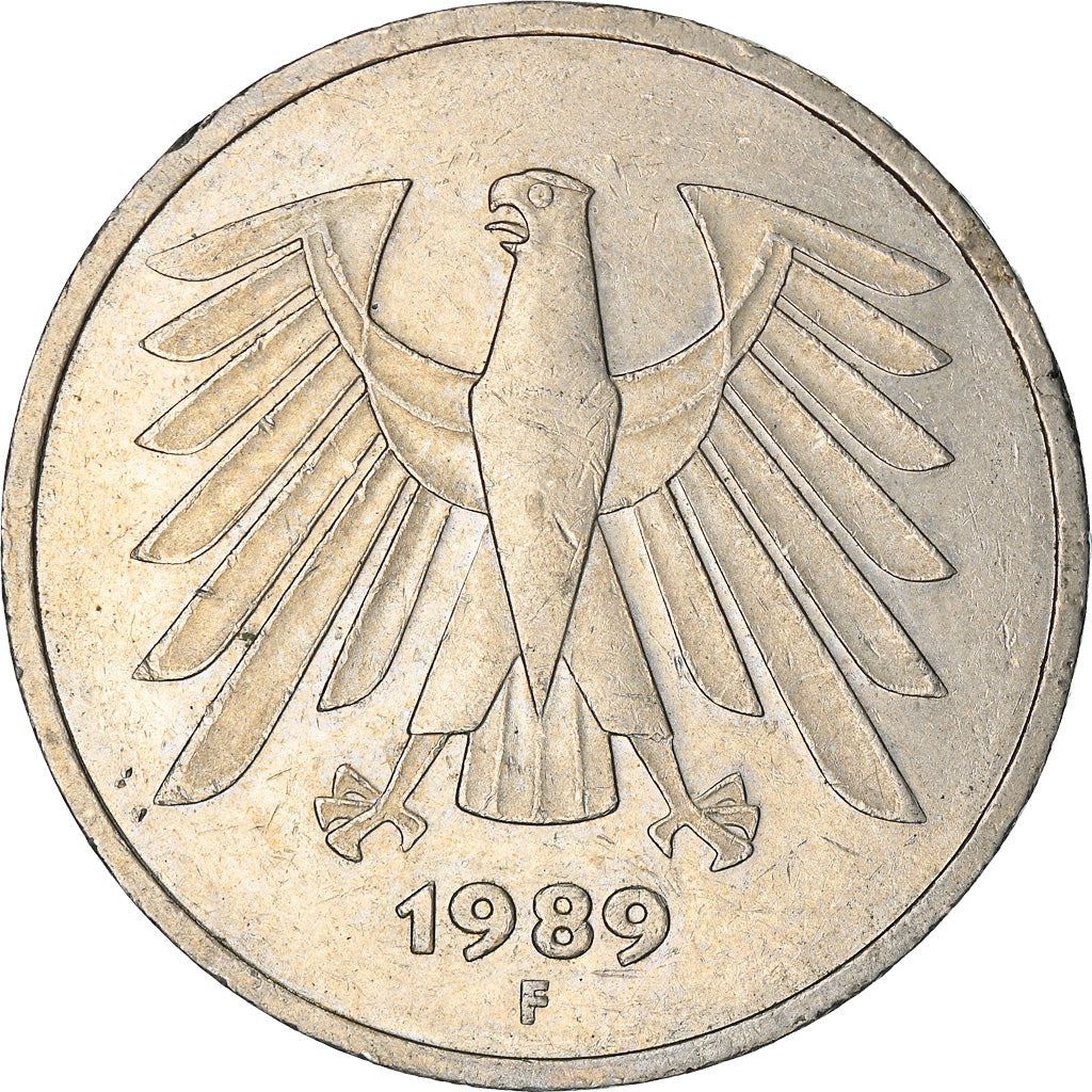 Germany 5 Deutsche Mark Coin | Eagle | KM140.1 | 1975 - 2001