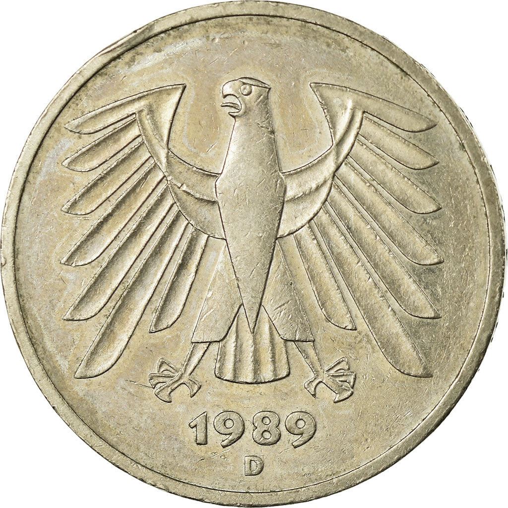 Germany 5 Deutsche Mark Coin | Eagle | KM140.1 | 1975 - 2001