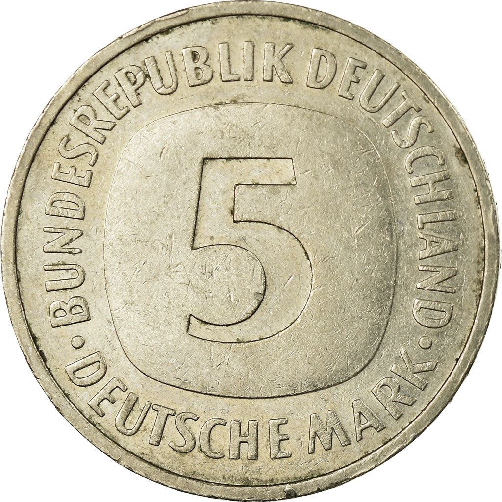 Germany 5 Deutsche Mark Coin | Eagle | KM140.1 | 1975 - 2001