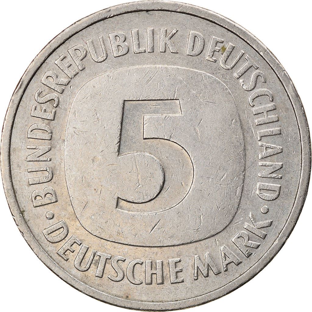 Germany 5 Deutsche Mark Coin | Eagle | KM140.1 | 1975 - 2001