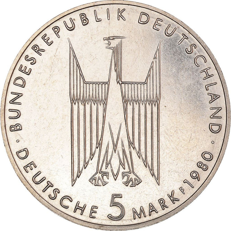 Germany | 5 Deutsche Mark Coin | Kolner Dom | KM153 | 1980