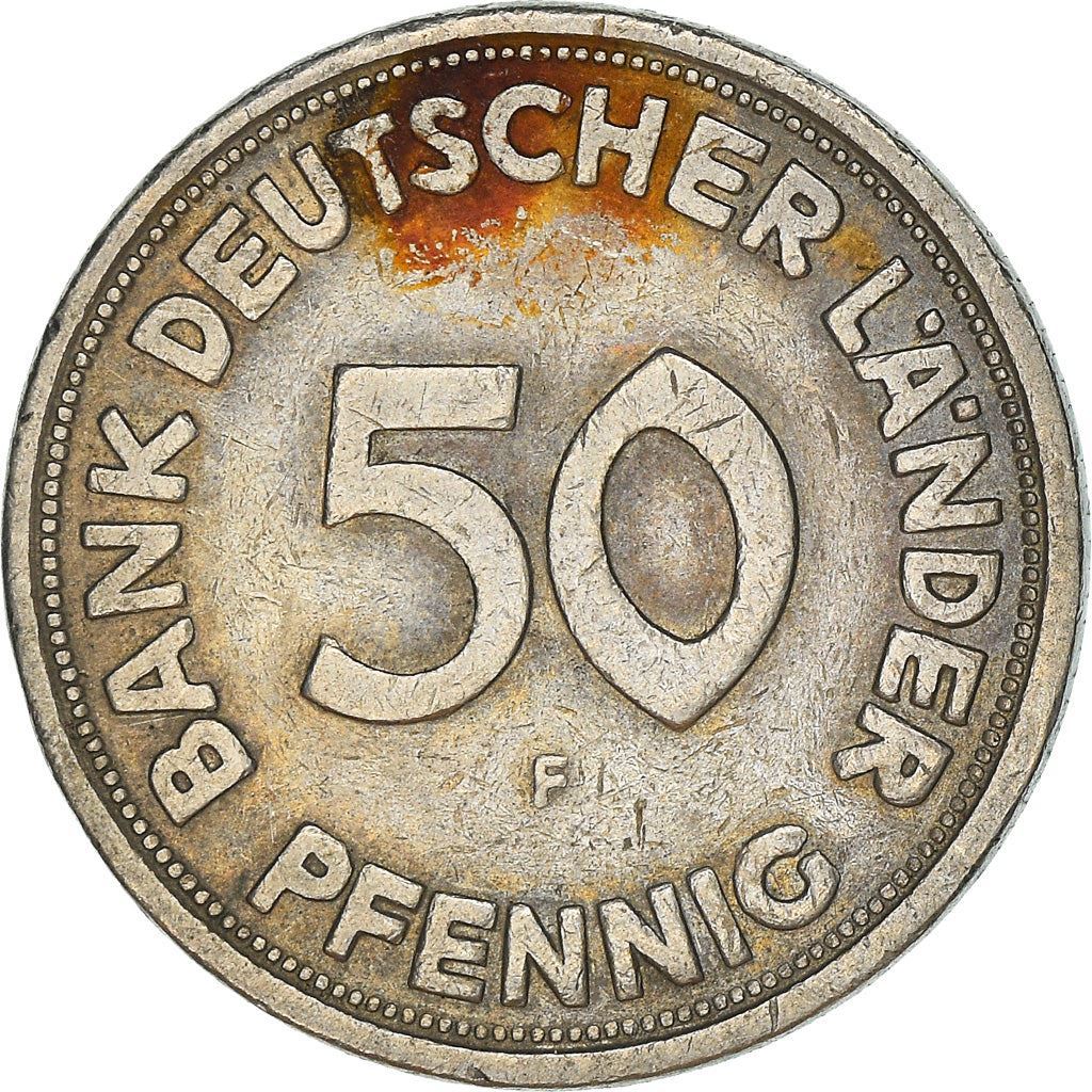 Germany 50 Pfennig Coin | Oak Planting | KM104 | 1949 - 1950