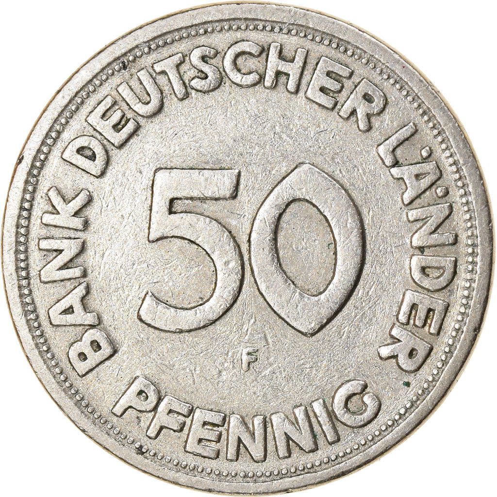 Germany 50 Pfennig Coin | Oak Planting | KM104 | 1949 - 1950