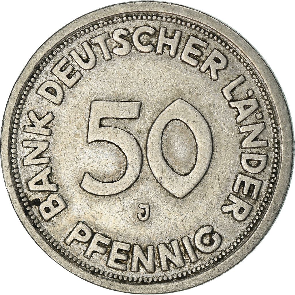 Germany 50 Pfennig Coin | Oak Planting | KM104 | 1949 - 1950