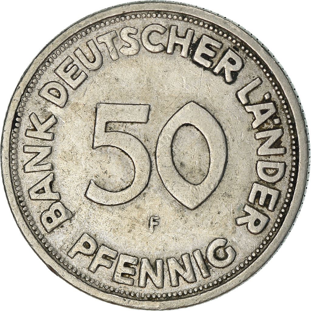 Germany 50 Pfennig Coin | Oak Planting | KM104 | 1949 - 1950