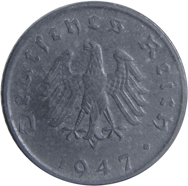 Germany | Allied occupation | 5 Reichspfennig Coin | KMA105 | 1947 - 1948