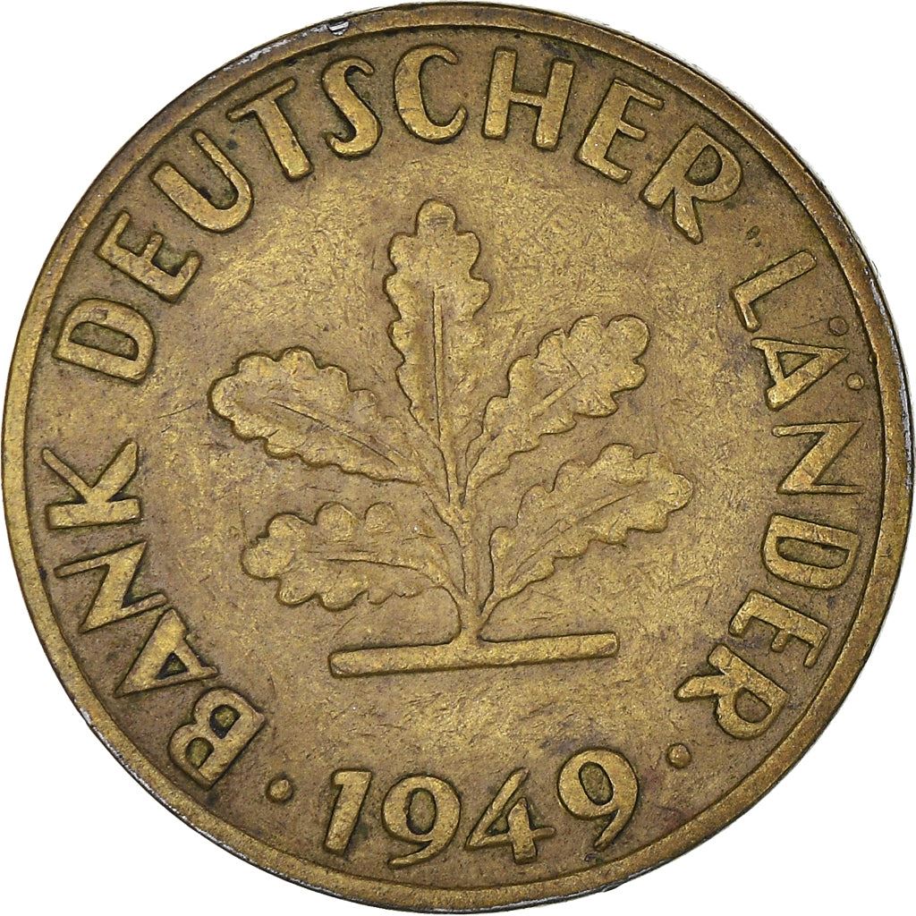 Germany Coin German 10 Pfennig | Oak Seedling | KM103 | 1949