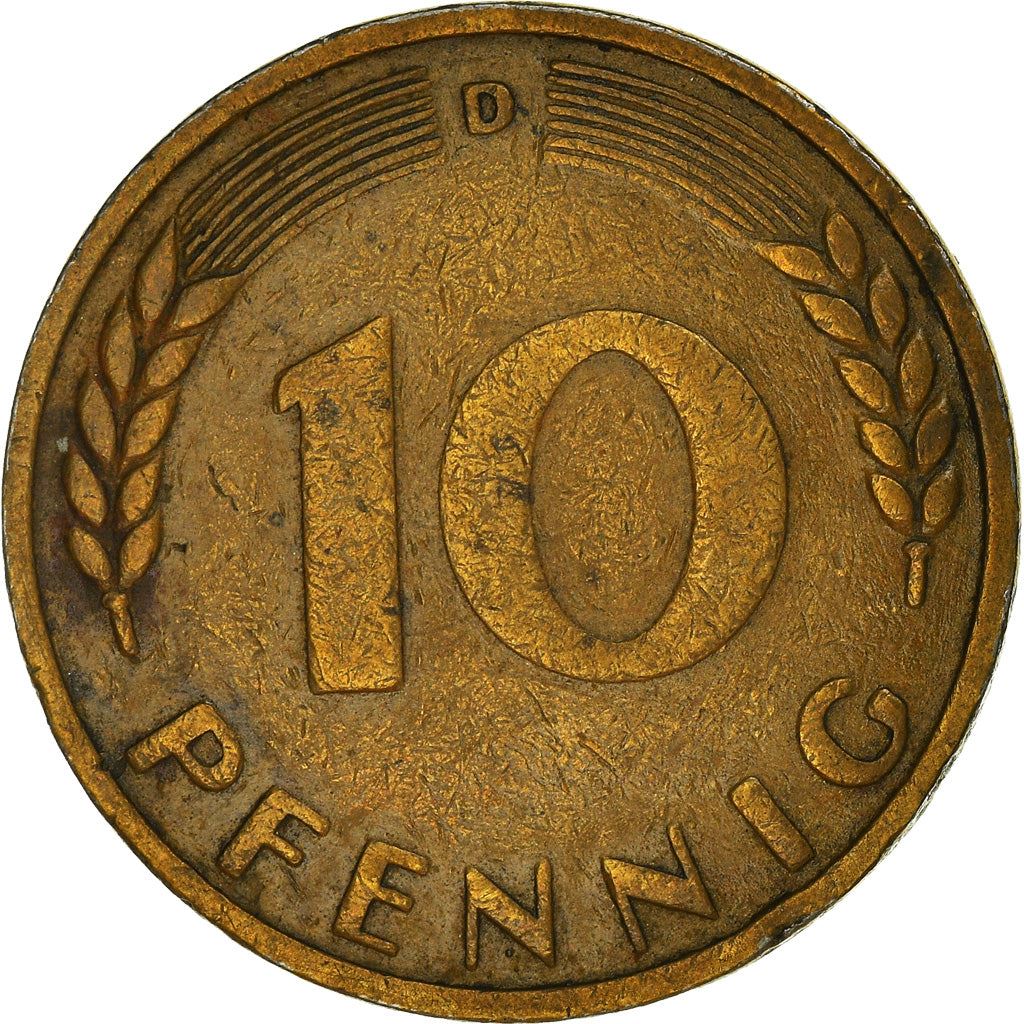 Germany Coin German 10 Pfennig | Oak Seedling | KM103 | 1949