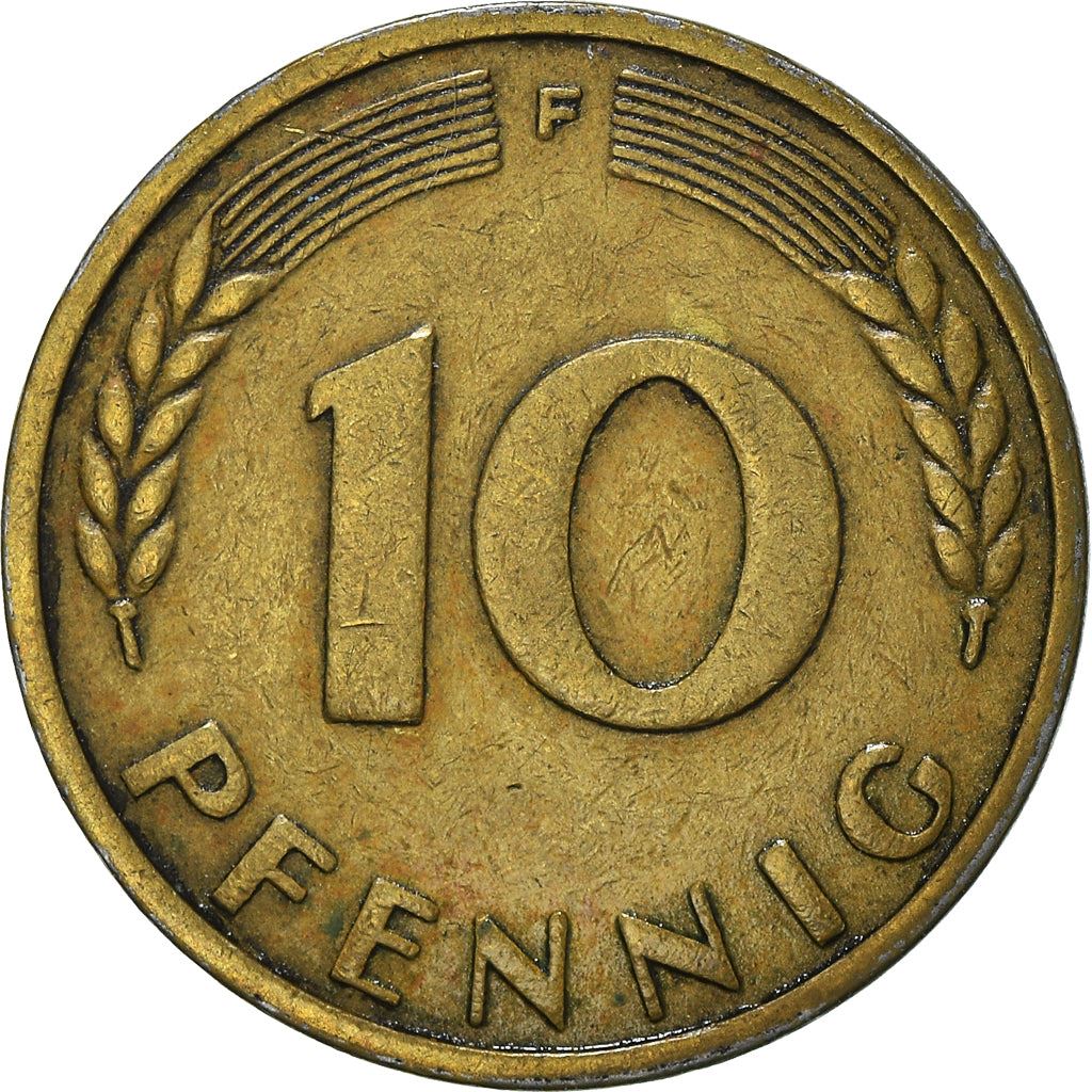 Germany Coin German 10 Pfennig | Oak Seedling | KM103 | 1949