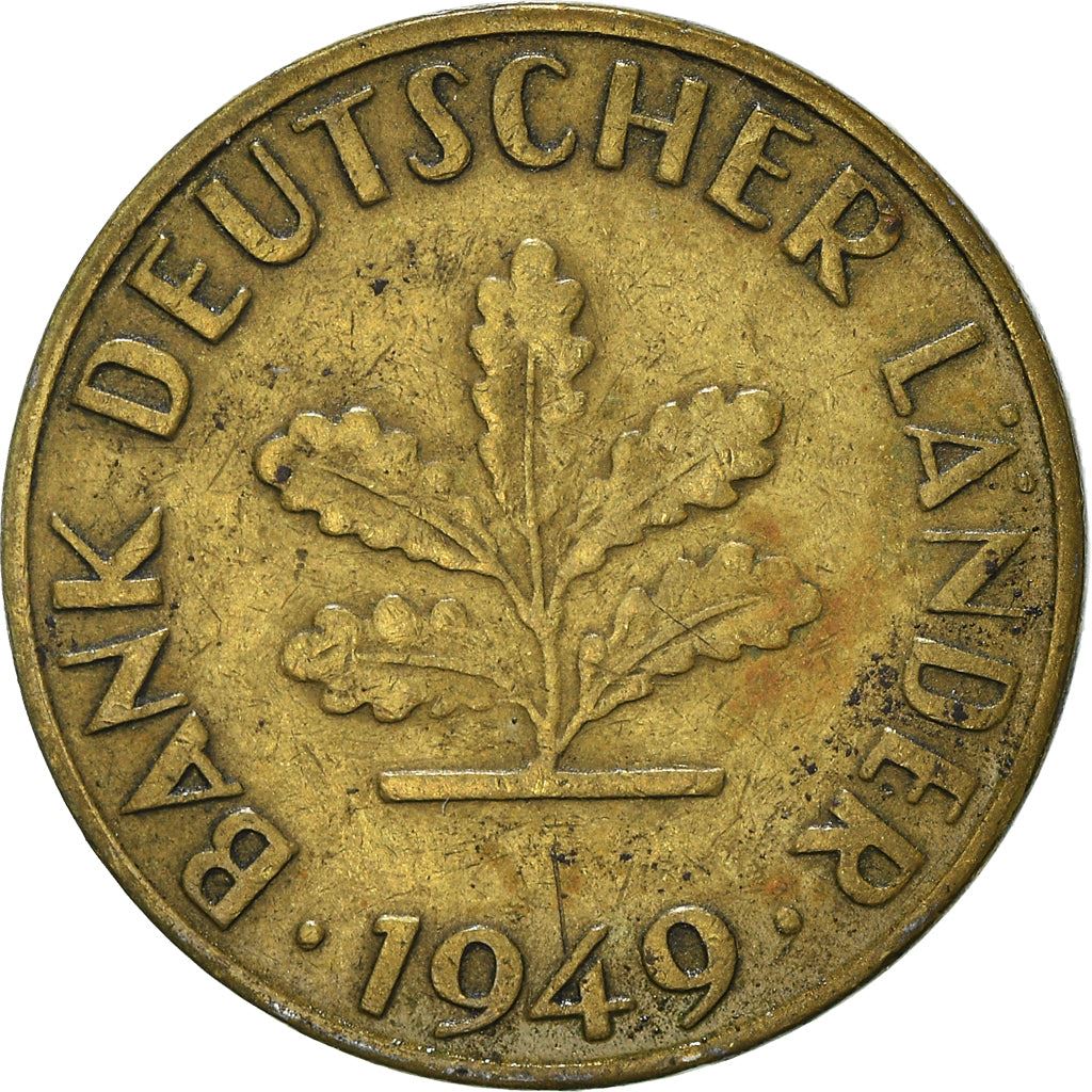 Germany Coin German 10 Pfennig | Oak Seedling | KM103 | 1949