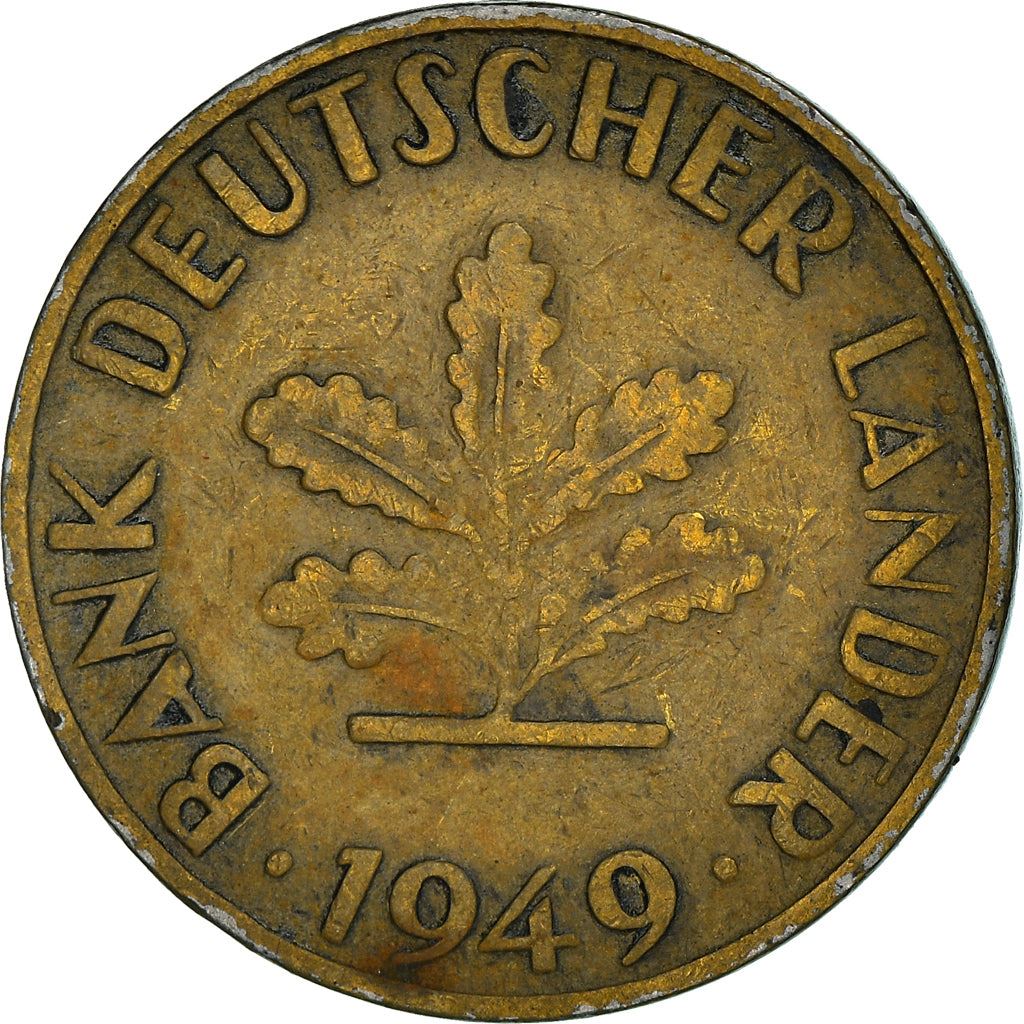 Germany Coin German 10 Pfennig | Oak Seedling | KM103 | 1949