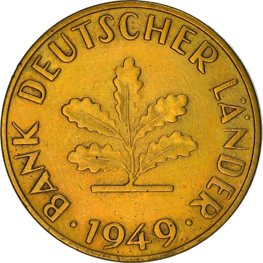 Germany Coin German 10 Pfennig | Oak Seedling | KM103 | 1949