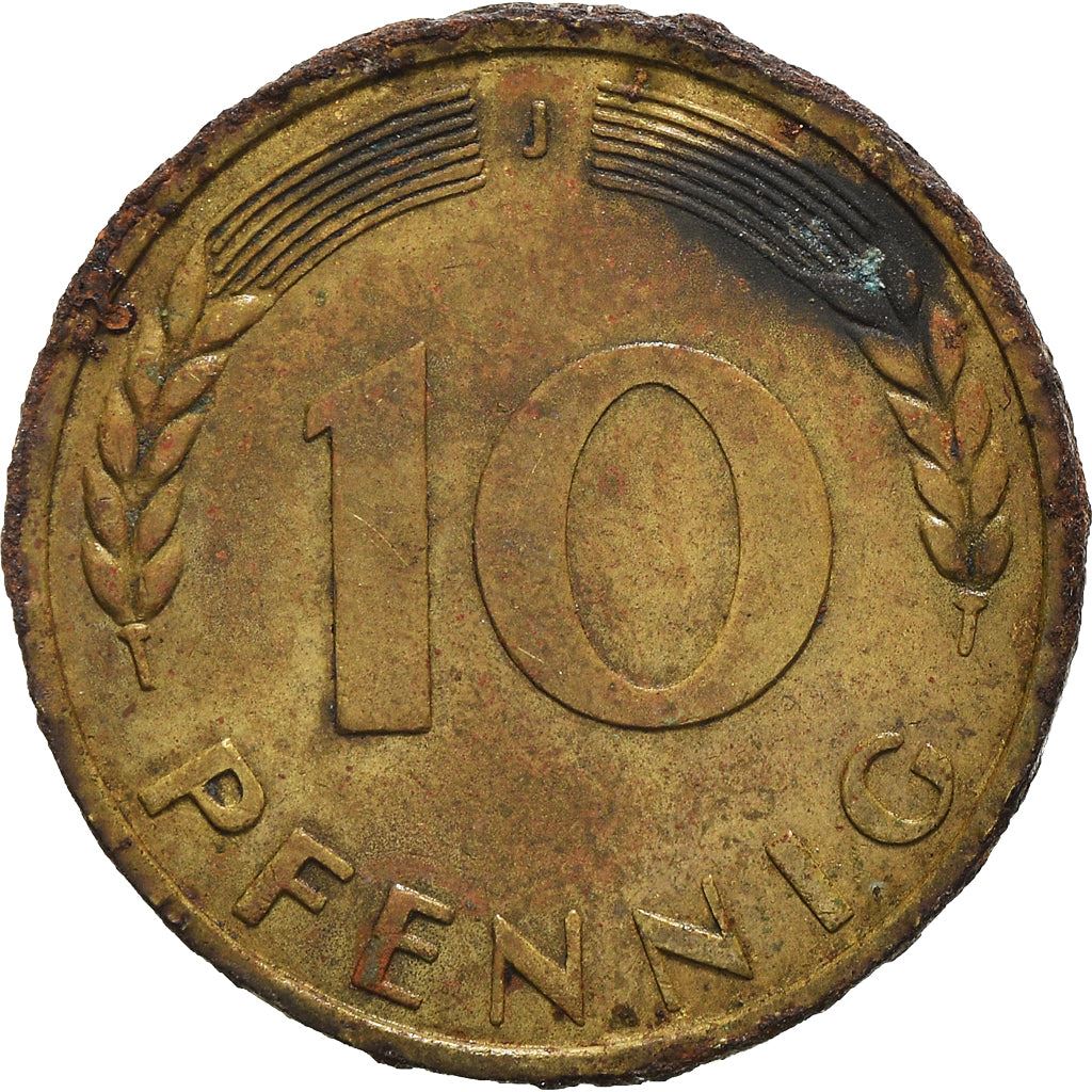 Germany Coin German 10 Pfennig | Oak Seedling | KM103 | 1949