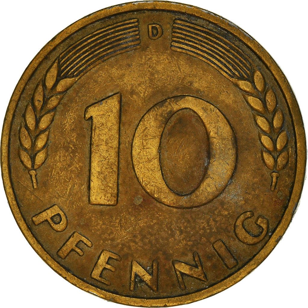 Germany Coin German 10 Pfennig | Oak Seedling | KM103 | 1949