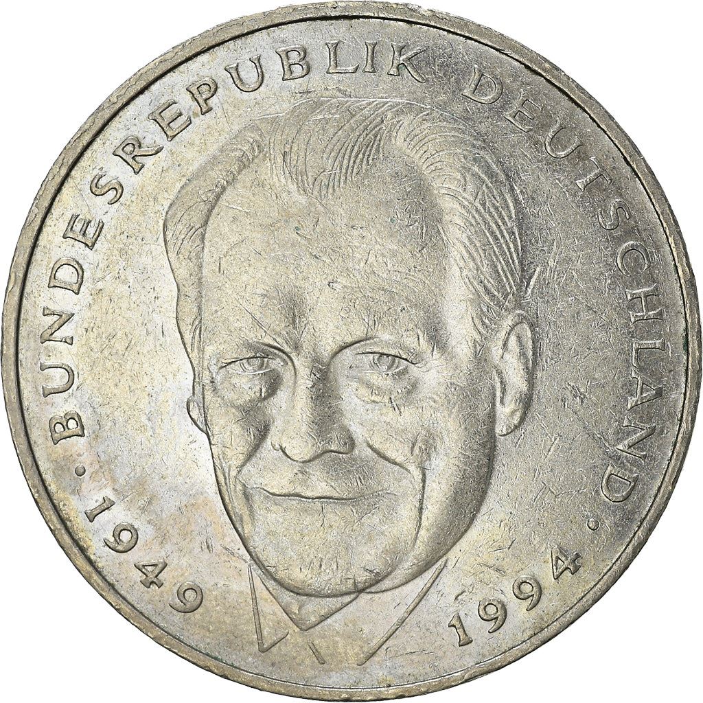 Germany Coin German 2 Deutsche Mark | Willy Brandt | Eagle | KM183 | 1994 - 2001