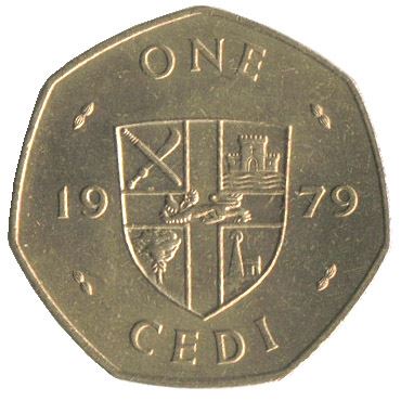 Ghana 1 Cedi Coin | 7-sided | FAO | KM19 | 1979