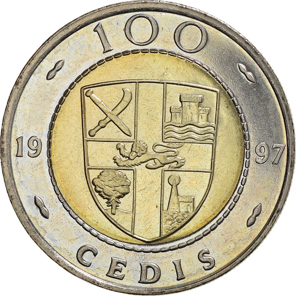 Ghana 100 Cedis Coin | Cocoa beans | KM32 | 1991 - 1999