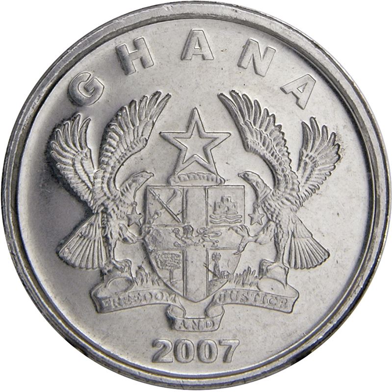 Ghana 5 Pesewas Coin | KM38 | 2007 - 2016