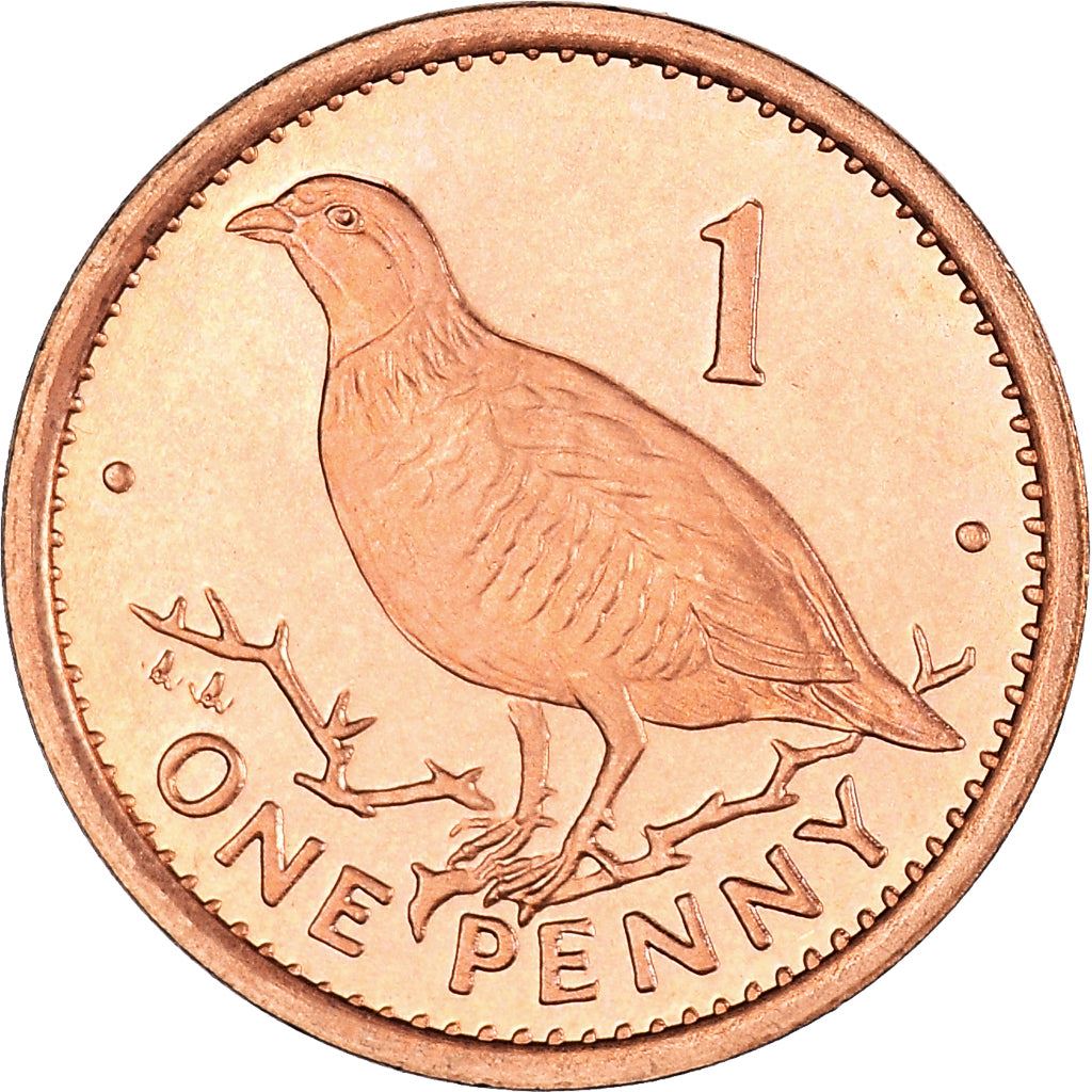 Gibraltar | 1 Penny Coin | Queen Elizabeth II | Barbary Partridge | KM20a | 1995 - 1997