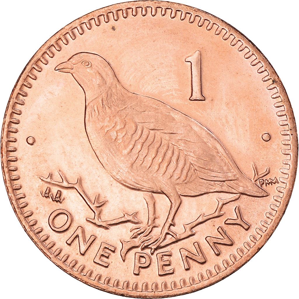 Gibraltar | 1 Penny | Queen Elizabeth II | Barbary Partridge | KM773 | 1998 - 2003