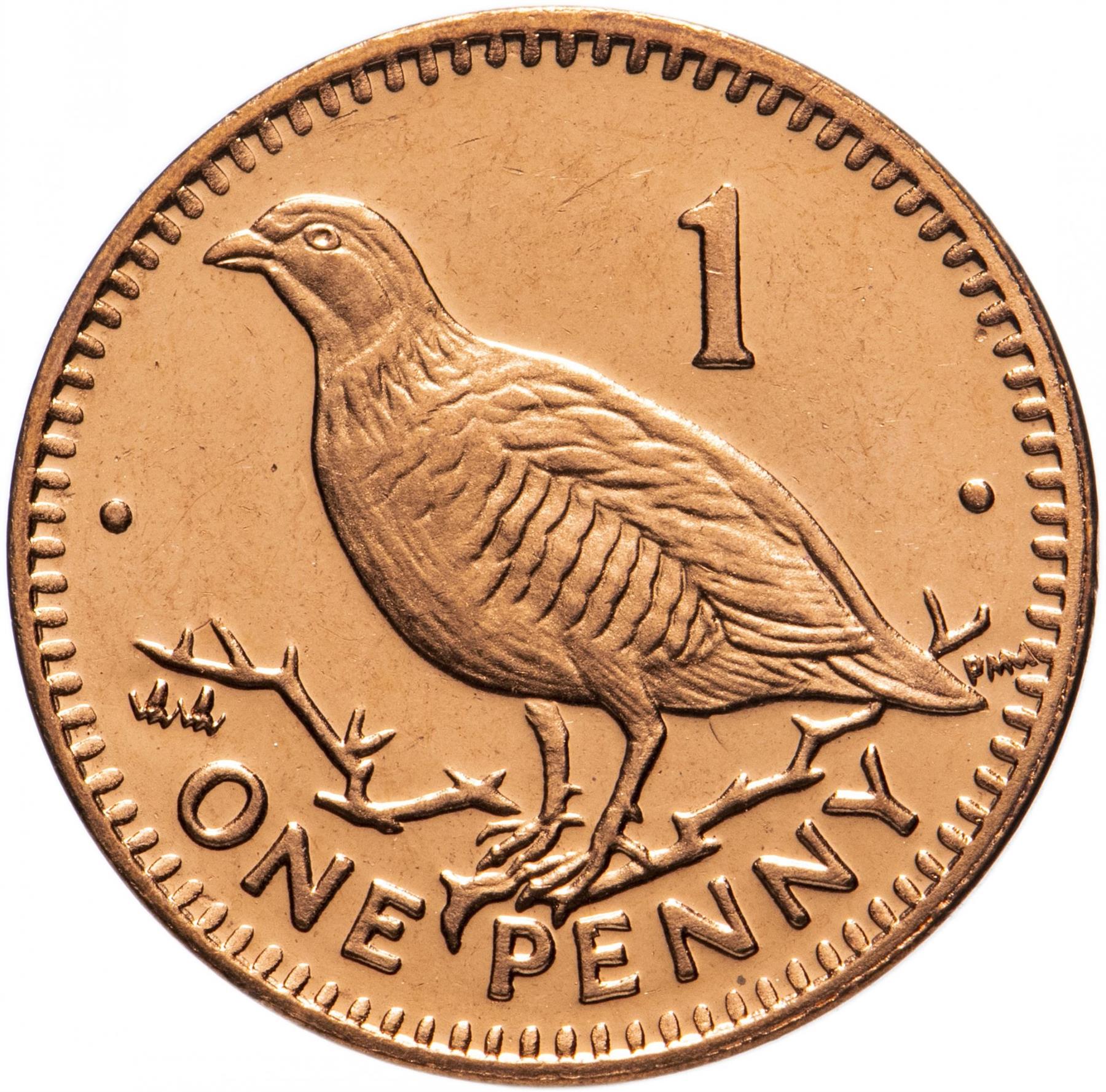 Gibraltar | 1 Penny | Queen Elizabeth II | Barbary Partridge | KM773 | 1998 - 2003