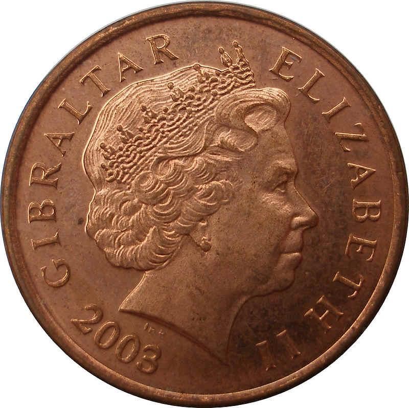 Gibraltar | 1 Penny | Queen Elizabeth II | Barbary Partridge | KM773 | 1998 - 2003