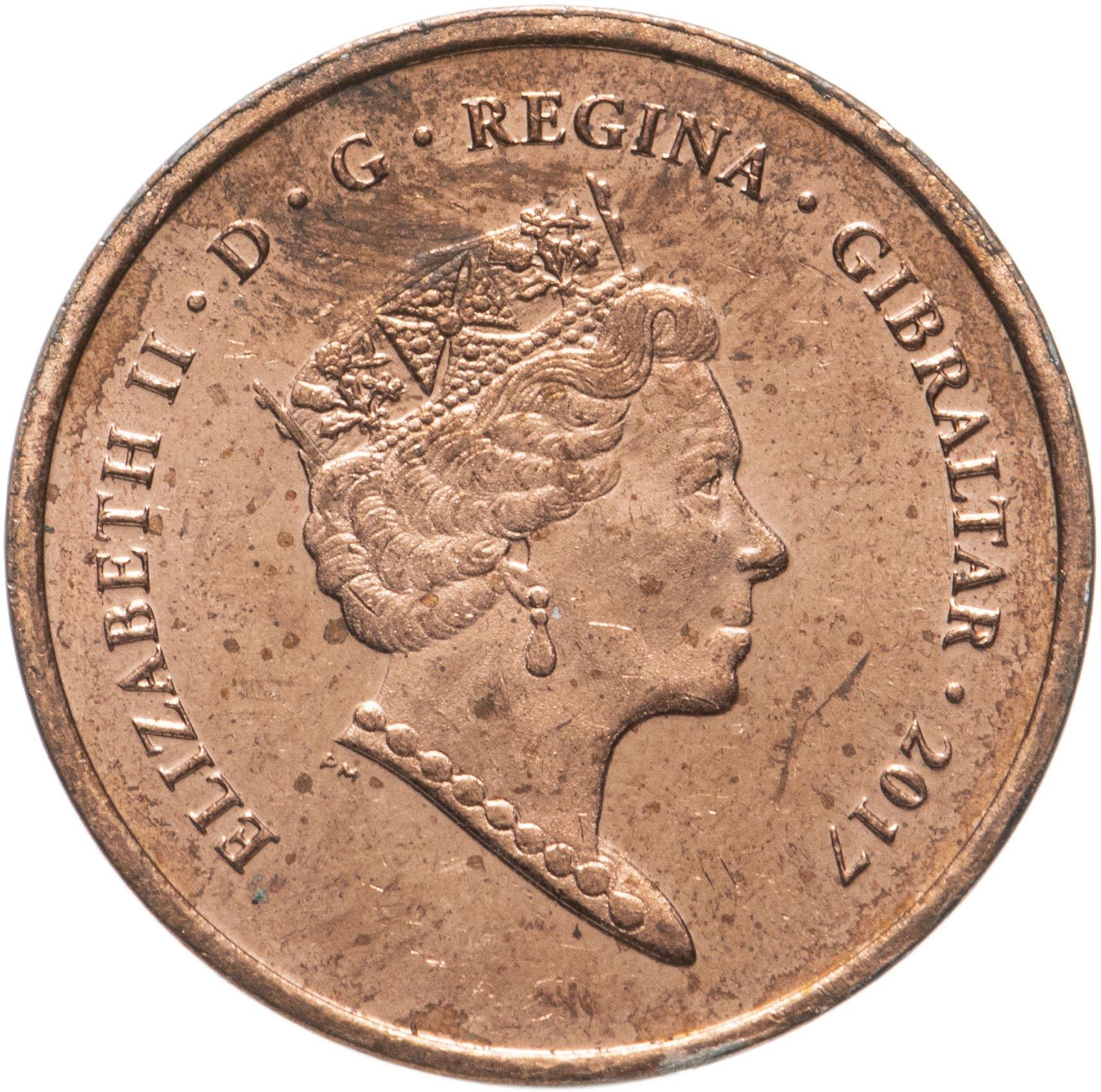 Gibraltar 1 penny | 2017 | 50th Anniversary of the Referendum