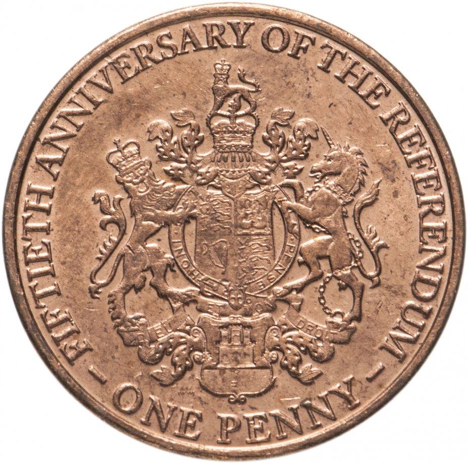 Gibraltar 1 penny | 2017 | 50th Anniversary of the Referendum