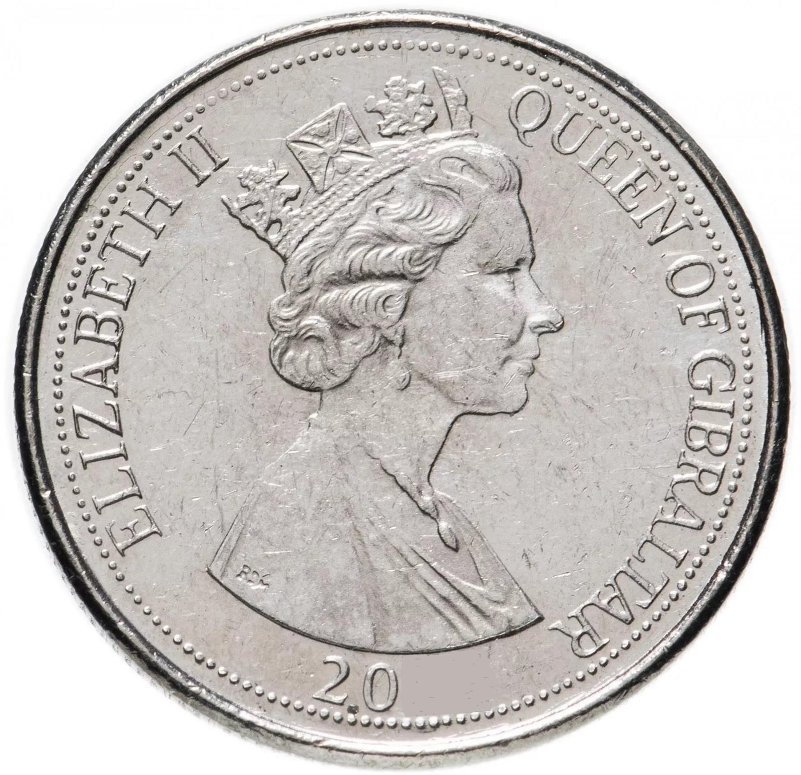 Gibraltar | 10 Pence | Queen Elizabeth II | Moorish Castle | Barbary Partridge | 2014 - 2016