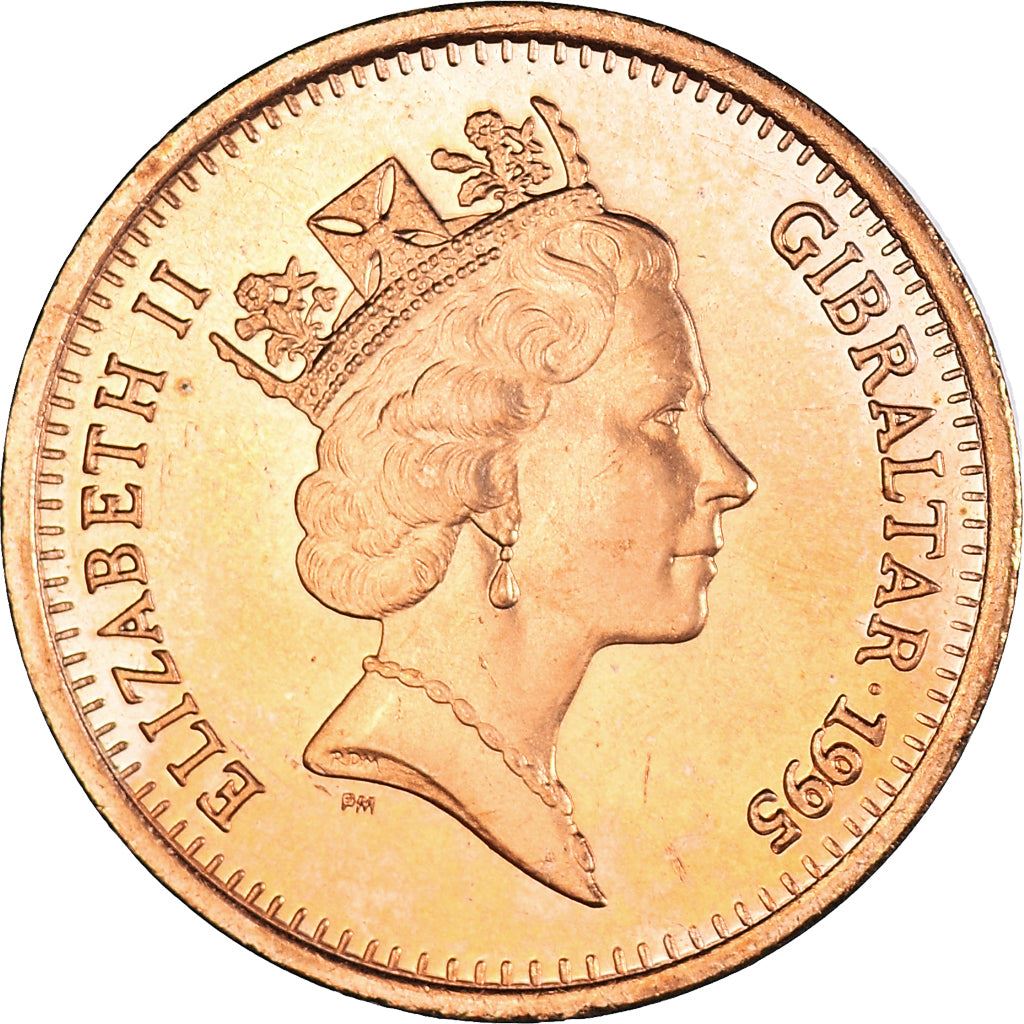 Gibraltar | 2 Pence Coin | Queen Elizabeth II | Europa Point Lighthouse | KM21a | 1995 - 1997